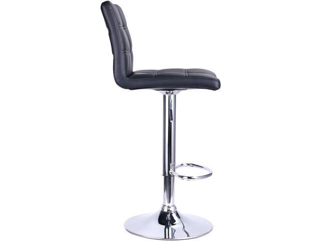 Leopard Modern Square PU Leather Adjustable Bar Stools with Back, Square Back Bar Stools Set of 2, Bar Height Swivel Barstools for Kitchen Counter...
