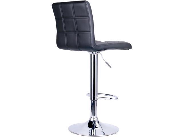 Leopard Modern Square PU Leather Adjustable Bar Stools with Back, Square Back Bar Stools Set of 2, Bar Height Swivel Barstools for Kitchen Counter...