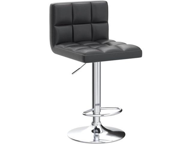 Homall Bar Stools Modern PU Leather Adjustable Swivel Barstools, Armless Hydraulic Kitchen Counter Bar Stool Extra Height Square Island Barstool...