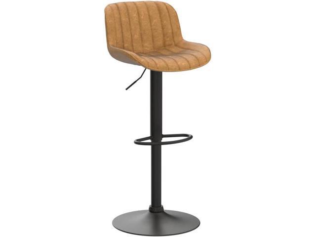 Volans Bar Stools Set of 2, Mid Century Modern Counter Stools Faux Leather Swivel Adjustable Height, Barstools Bar Height Set of 2 Chair with Back,...
