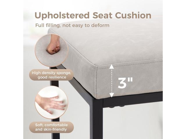 MAISON ARTS Counter Height Bar Stools with Back Set of 4 for Kitchen Counter, 24 Inch Modern Upholstered Faux Leather Barstools Farmhouse Bar...