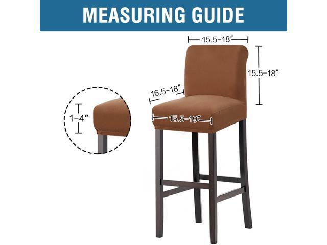 H. VERSAILTEX 100% Waterproof Bar Stool Cover Stretch Counter Stool Pub Chair Slipcover for Dining Room Removable Soft Thick Solid Fleece Fabric Bar...
