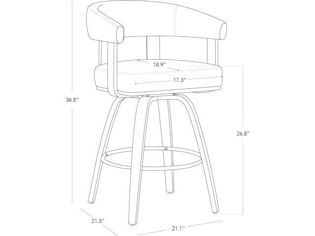CHITA Swivel Counter Height Barstools Set of 2, FSC Certified Polyester Upholstered Bar Stools with Back and Armrest for Kitchen Island Home Bar,...