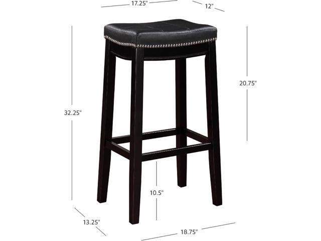 Linon Claridge Bar, Black Stool, 32' X 18.75' X 13'