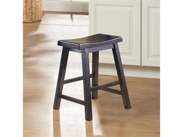 Homelegance Saddleback 18-Inch Barstool, Black