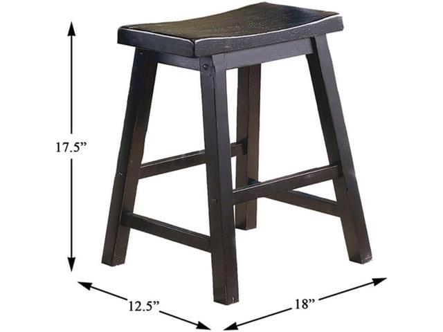 Homelegance Saddleback 18-Inch Barstool, Black