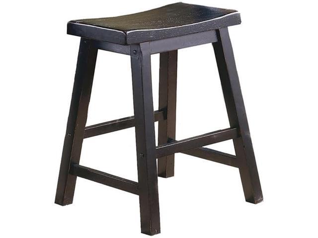 Homelegance Saddleback 18-Inch Barstool, Black