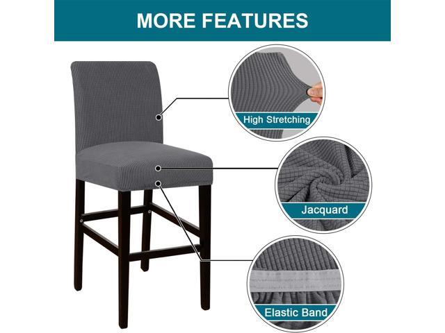 Turquoize Stretch Bar Stool Cover Counter Stool Pub Chair Slipcover for Dining Room Cafe Barstool Slipcover Removable Furniture Chair Seat Cover...
