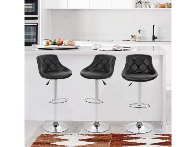 BestOffice Counter Height Bar Stools Set of 2 Barstools Swivel Stool Height Adjustable Bar Chairs with Back PU Leather Swivel Bar Stool Kitchen...