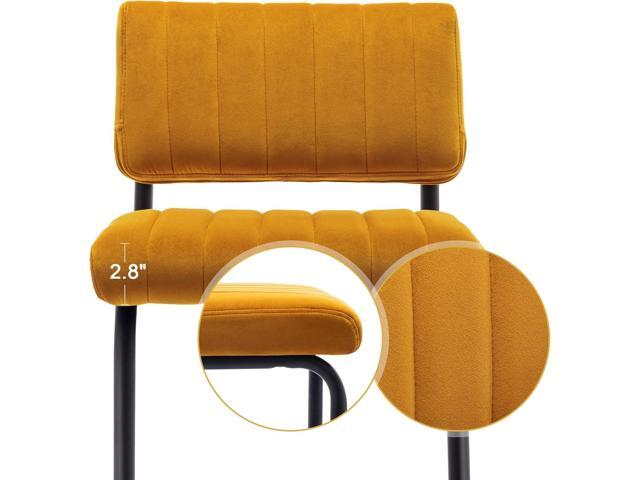 ONEVOG 30'' Modern Bar Stools with Tufted Backs, Upholstered Velvet Fabric Bar Height Stools Chairs, Mid Century Cantilever Barstools for Kitchen...