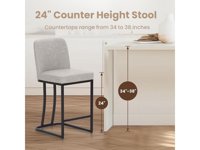 PHI VILLA Bar Stools Set of 3 - Counter Stools for Kitchen Island, Counter Height Bar stools