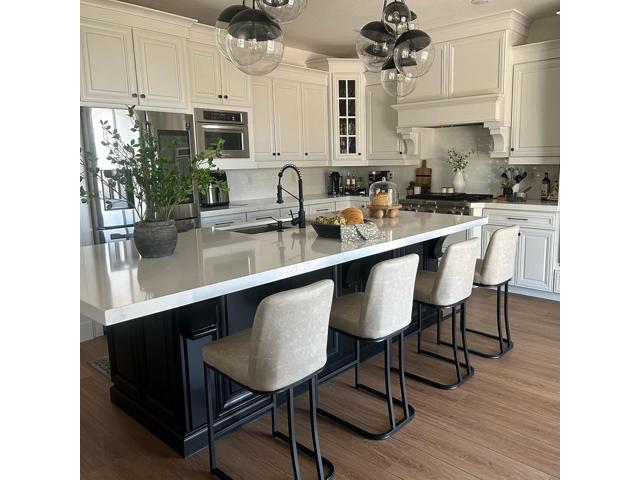 PHI VILLA Bar Stools Set of 3 - Counter Stools for Kitchen Island, Counter Height Bar stools