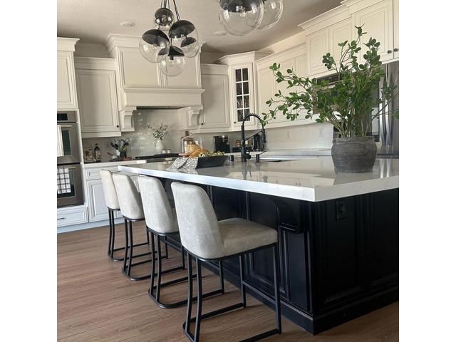 PHI VILLA Bar Stools Set of 3 - Counter Stools for Kitchen Island, Counter Height Bar stools