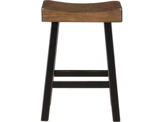 Lexicon Saddle Bar Stools Set of 2 Barstools with Footrest, Armless Dining Chairs for Kitchen Island, Breakfast Nook, Living Room, Counter Height,...