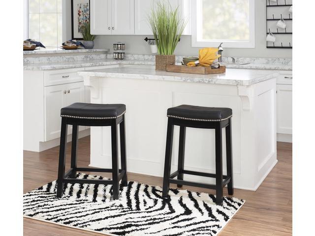 Linon Claridge Counter Stool, Black, 26' x 18' x 12.75'