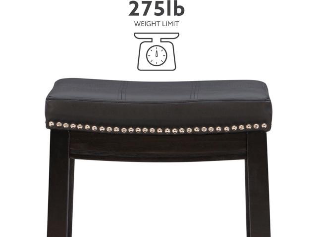 Linon Claridge Counter Stool, Black, 26' x 18' x 12.75'