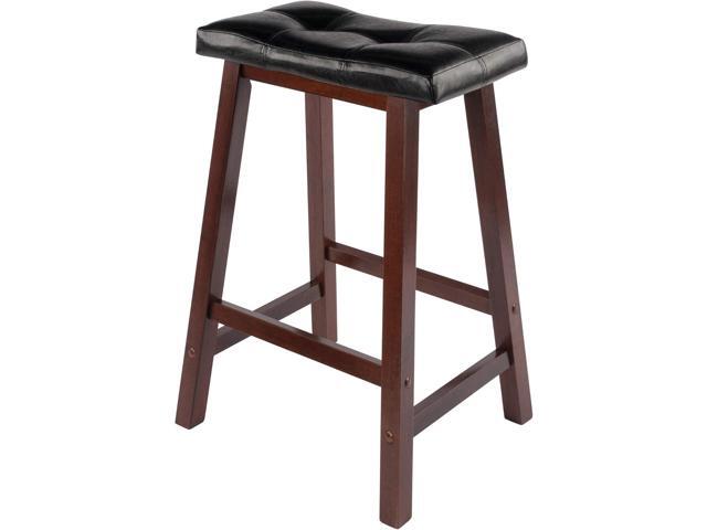 Winsome Mona Stool, 24', Antique Walnut