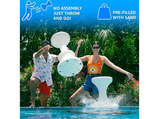DUNNRITE Products USA Made Pre-Weighted Pool Stools for Underwater Use, Make The Perfect Pool Bar Scene with This 24 Inch Submersible Pool Barstool