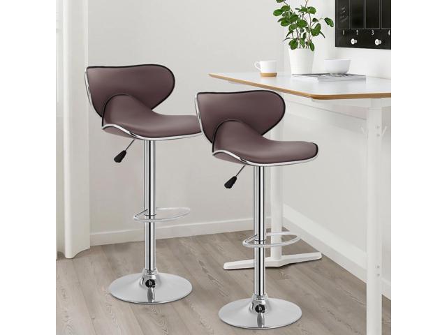 BestOffice Bar Stools Set of 2, Counter Height Adjustable Bar Stools with Back Bar Stool PU Leather Swivel Bar Stool Kitchen Counter Bar Stools...