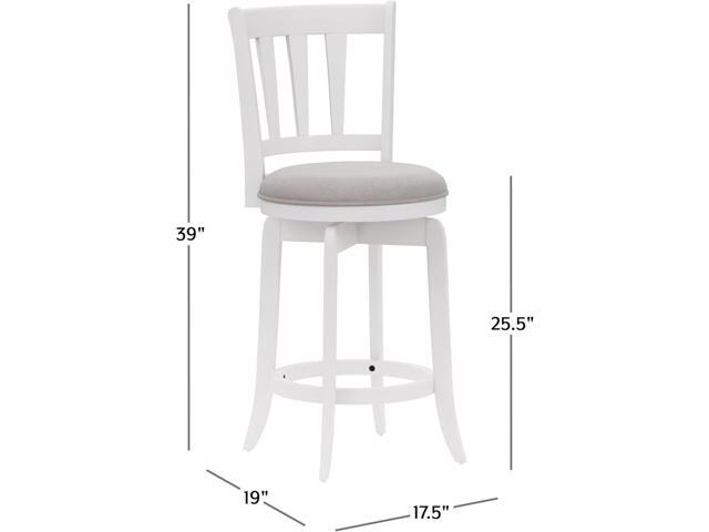 HILLSDALE Presque ISLE Wood Counter Height Swivel Stool White