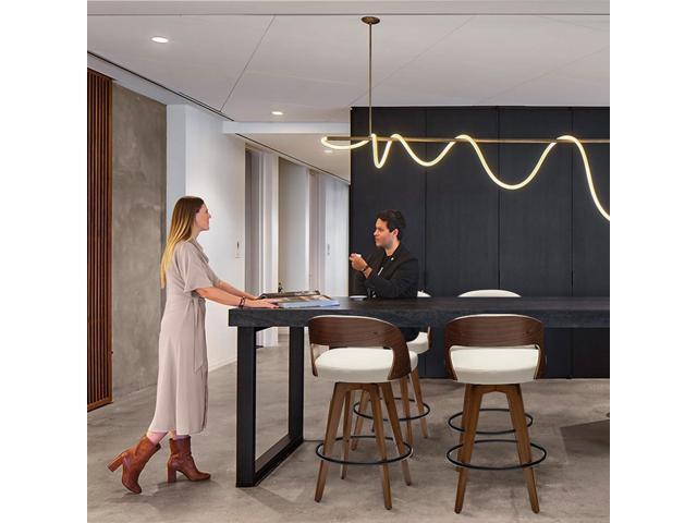 Barstools Set of 2,Bar Height Bar Stools for Kitchen Island,30.3 Inch Modern Upholstered Bar Chair, Swivel Bar Stools with Back and Wood Legs...