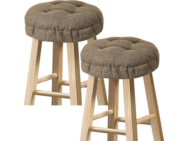 Sunlit Bar Stool Covers - Set of 2 Round Bar Stool Seat Covers, Soft and Cushioned Bar Chair Covers, Easy to Install and Wash, Cover Only, 14 Inch...