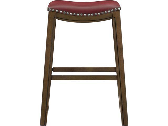 Homelegance Ordway Pub Height Bar Stool, 30'SH, Red