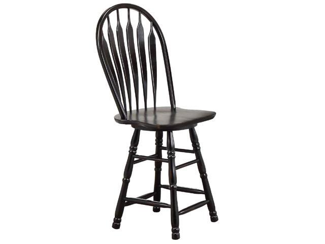 Sunset Trading Swivel Barstool, 24', Antique Black