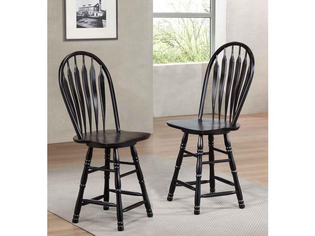 Sunset Trading Swivel Barstool, 24', Antique Black