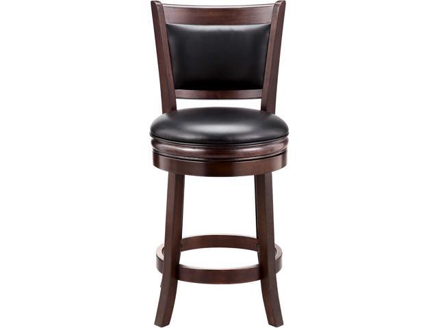 Ball & Cast Swivel Counter Height Barstool 24 Inch Seat Height Cappuccino Set of 2