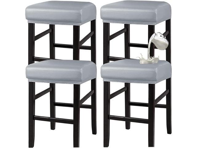 HFCNMY Stool Covers Rectangle,Stretch Waterproof PU Rectangle Bar Stool Covers Vanity Stool Cover Washable Counter Stool Cover Saddle Seat Cover...