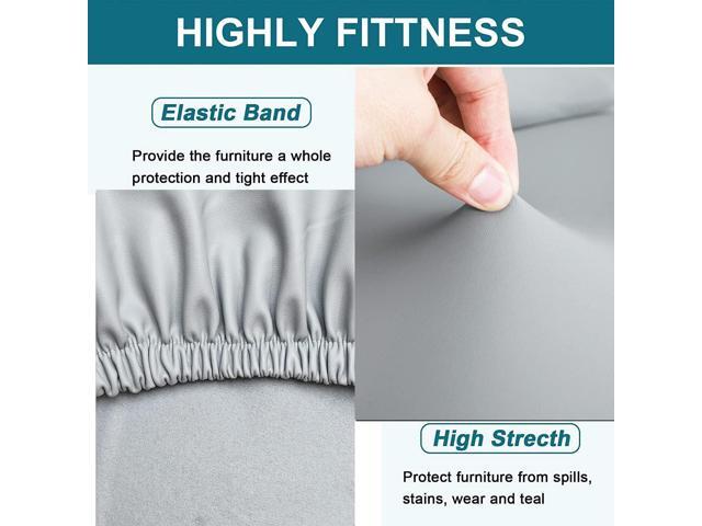 HFCNMY Stool Covers Rectangle,Stretch Waterproof PU Rectangle Bar Stool Covers Vanity Stool Cover Washable Counter Stool Cover Saddle Seat Cover...