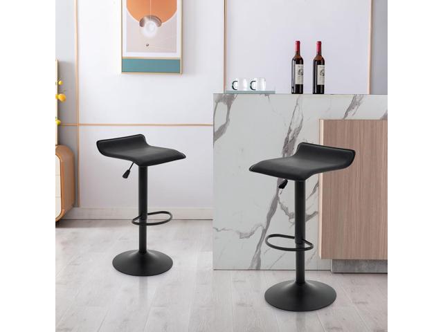 Vogue Furniture Direct Adjustable Bar Stools Set of 2, Modern Swivel PU Leather Airlift Barstools, Backless Kitchen Counter Height Bar Chair for...