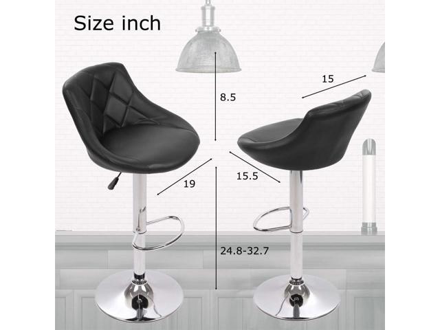 Bar Stools Barstools Swivel Stool Height Adjustable Bar Chairs with Back PU Leather Swivel Bar Stool Set of 2 Kitchen Counter Stools Dining Chairs
