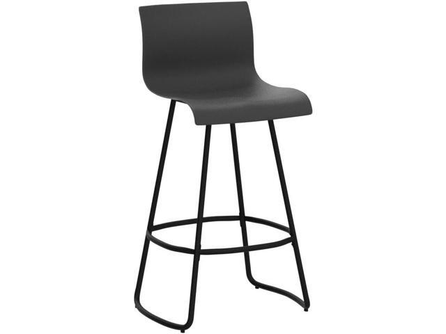 Bar Stools Set of 4 Counter Height Bar Stools Modern Swivel Bar Chairs with Back Plastic 24' Metal Counter Height stools,Black