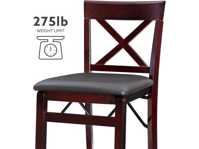Linon Triena X Back Folding Counter Stool, Brown