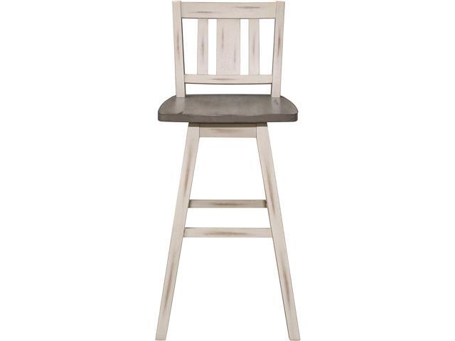 Swivel Pub Bar Height Stools Set of 2, Modern Solid Wood Kitchen Bar Height Stools with Backs, High Back, Swivel Seat, Footrest for Kitchen Island,...