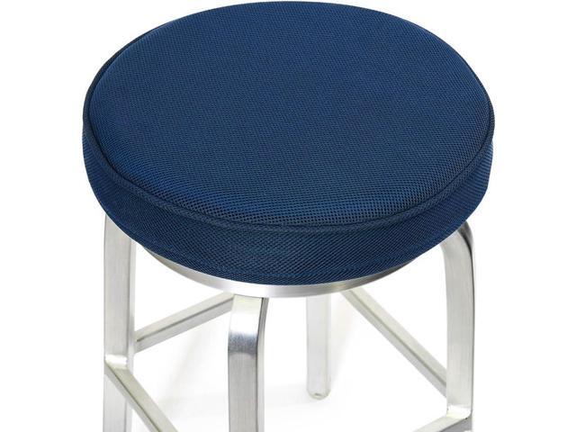 Shinnwa Bar Stool Cushions, Memory Foam Round Bar Stool Covers with Non-Slip Backing and Elastic Band, 14', Navy