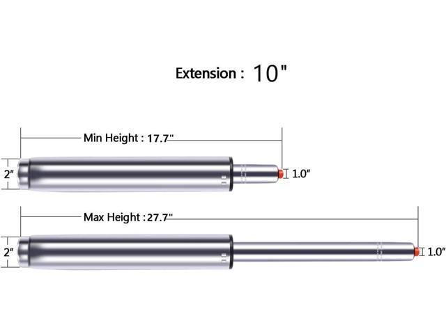 Antlu 10' Long Stroke Adjustable Gas Lift Cylinder for Bar Stool Drafting Chair Replacement, Tall Hydraulic Pneumatic Cylinder Shock Piston for...