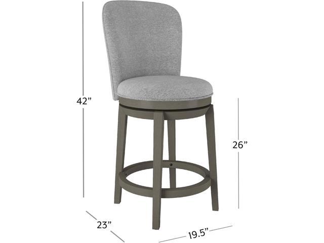 Hillsdale Victoria Wood Counter Height Swivel Stool, Antique Gray