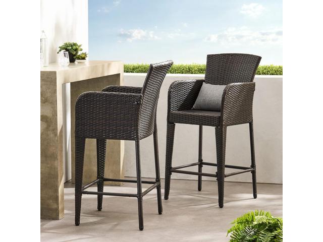Anaya Wicker Bar Stool, 45', Multibrown