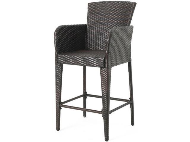Anaya Wicker Bar Stool, 45', Multibrown