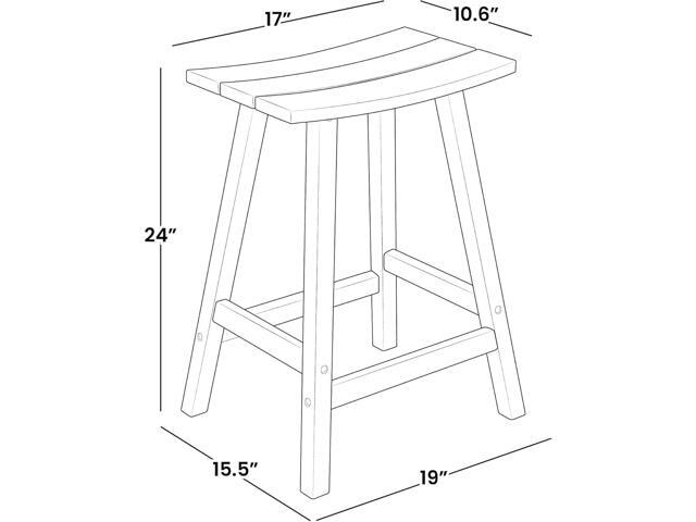 All-Weather Bar Stools Set of 3, 24' Height Outdoor Bar Stools, Adirondack Poly Patio Bar Stool for Patio, Deck, Kitchen Counter and Garden, Gray