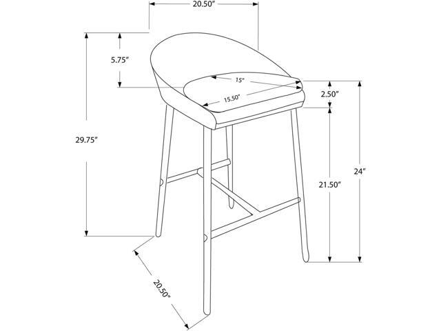 Monarch Specialties I BARSTOOL, White