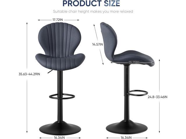Bar Stools Set of 3 Modern Swivel Bar Chairs, Barstools Counter Height with High Backrest, Easy 3-5 Minute Assembly for Bar, Kitchen, Dining Room...