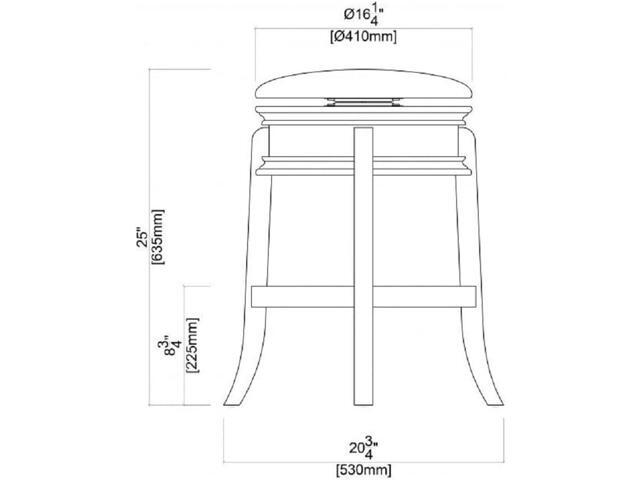 Boraam Magellan Counter Height Swivel Stool, 24-Inch, Brandy