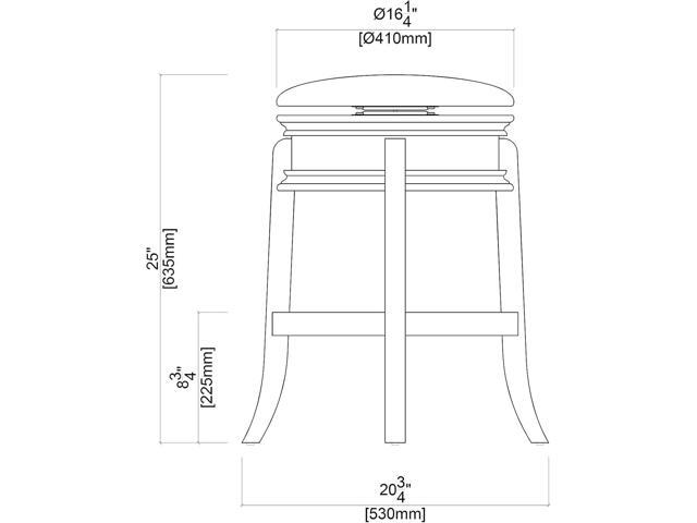 Boraam Magellan Counter Height Swivel Stool, 24-Inch, Brandy
