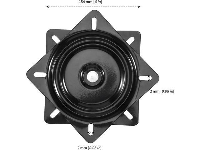 MANCHAP 4 PCS 6 Inch Bar Stool Swivel Plate Replacement, Ball Bearing Seat Swivel Base Mount Plate for Bar Stool, Swivel Chair or Recliner, Black