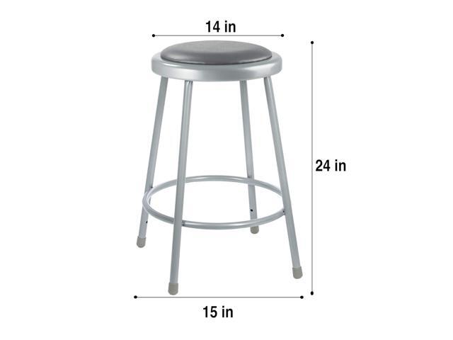 OEF Furnishings (2 Pack) Grey Vinyl Padded Stool