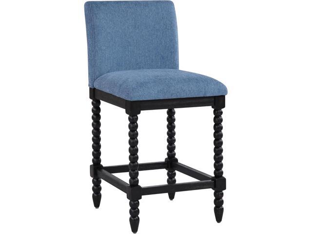 DUHOME Spindle Counter Stool with Padded Spring Seat,Wooden Bar Stools Farmhouse 26 Inch Counter Height Stools Chairs with Spindle Back for Kitchen...
